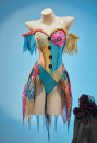 Sweet Nightmare Halloween Bunny Girl Outfit Colorful Patchwork Irregular Bodysuit