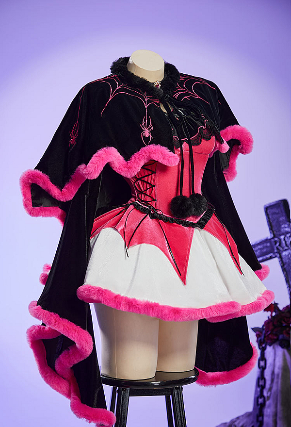 Haunted Night Gothic Bat Cape Irregular Bat Wing Design Velvet Cloak Haunted Night Gothic Bat Cape Irregular Bat Wing Design Velvet Cloak