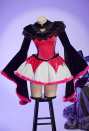 Haunted Night Gothic Corset Skirt Set Long Sleeves Top and Fluffy Skirt