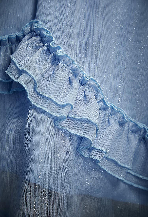 Halloween Gothic Light Blue Dress Set Long Sleeved Dress with Waistband Halloween Gothic Light Blue Dress Set Long Sleeved Dress with Waistband