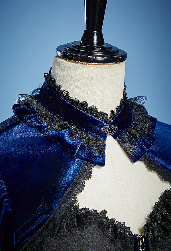 Halloween Gothic Spider Design Set Corset Top and Skirt with Flared-Sleeve Bolero Jacket and Petticoat