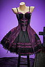 Gothic Bat Design Corset Skirt Set Cami Corset and Layered Skirt with Bat Wings
