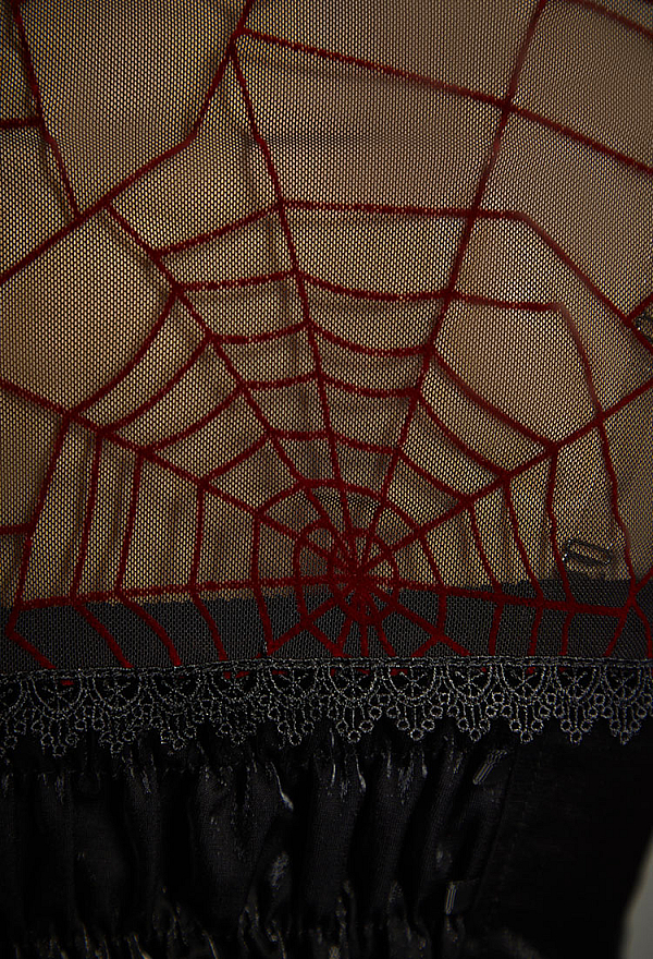 Haunted Night Gothic Spiderweb Bolero Jacket Dark Style Irregular Flared-Sleeve Cropped Shrug