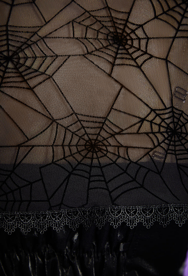 Haunted Night Gothic Spiderweb Bolero Jacket Dark Style Irregular Flared-Sleeve Cropped Shrug