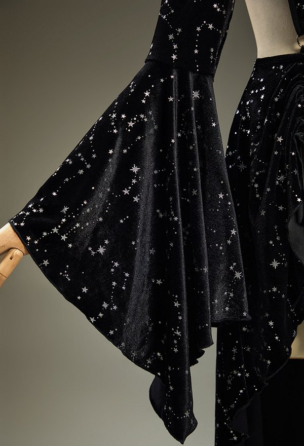 Gothic Black Star Velvet Dress Halter Cutout Irregular Dress Gothic Black Star Velvet Dress Halter Cutout Irregular Dress