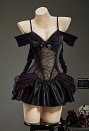Gothic Spiderweb Dress Victorian Vampire Off-shoulder Cami Dress