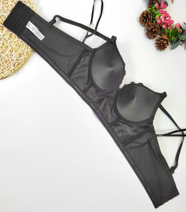 Gothic Black Skeleton Hand Print Bra Dark Style Push Up Bra