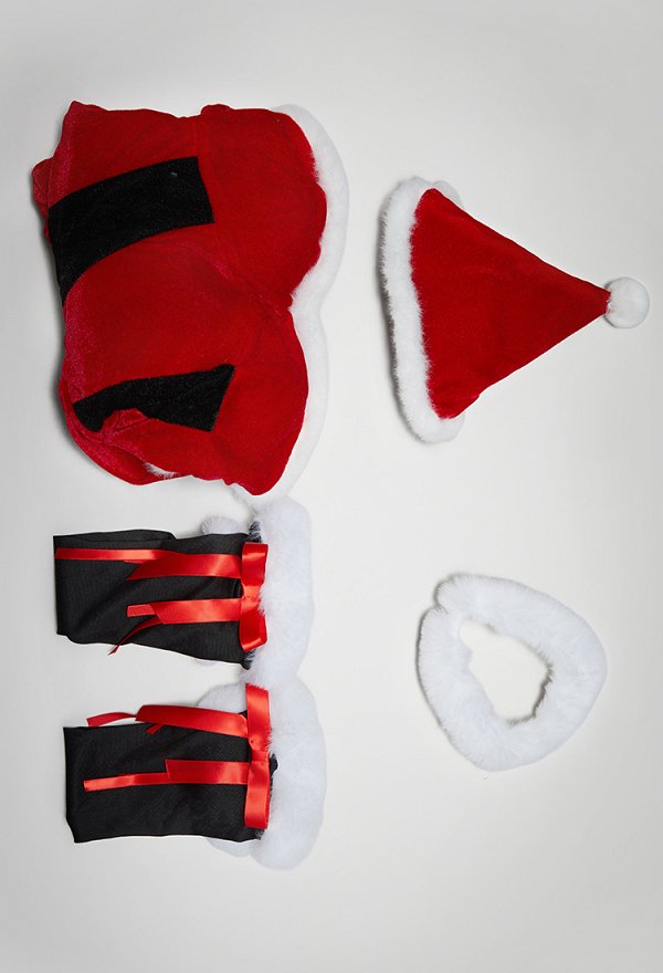 Gothic Christmas Velvet Dress Set Holiday Party Costume with Hat Choker and Sleeves