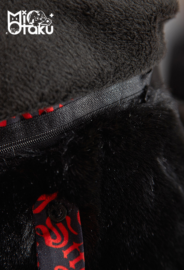 Emily the Strange Black Red My Problem Is You Print Zip Up Halloween Costume Cat Hoodie with Paw Gloves Emily the Strange Black Red My Problem Is You Print Zip Up Halloween Costume Cat Hoodie with Paw Gloves