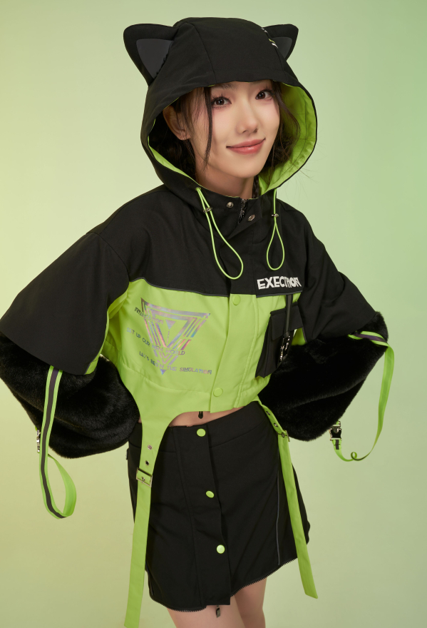 Cyberpunk Detachable Hooded Jacket Furry Cat Paw Coat Cyberpunk Detachable Hooded Jacket Furry Cat Paw Coat