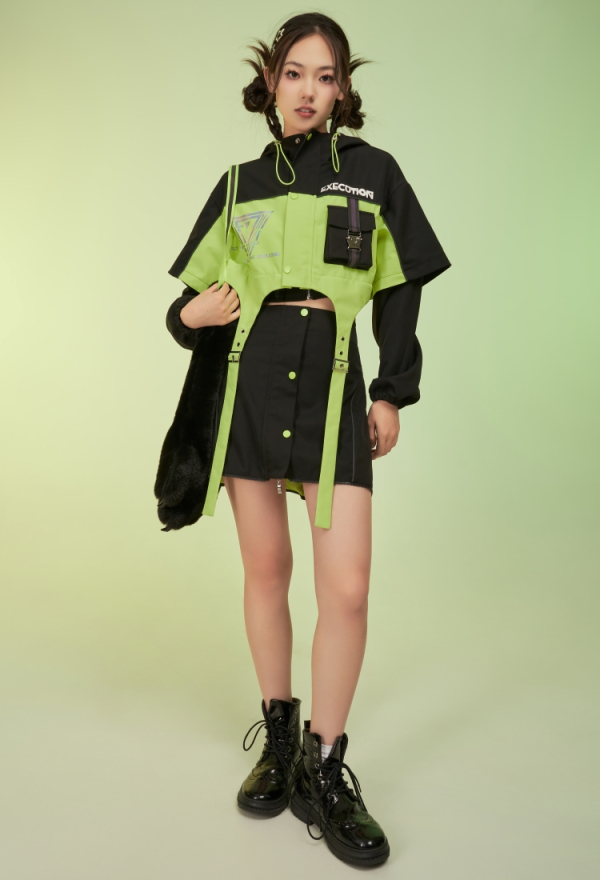 Cyberpunk Detachable Hooded Jacket Furry Cat Paw Coat Cyberpunk Detachable Hooded Jacket Furry Cat Paw Coat