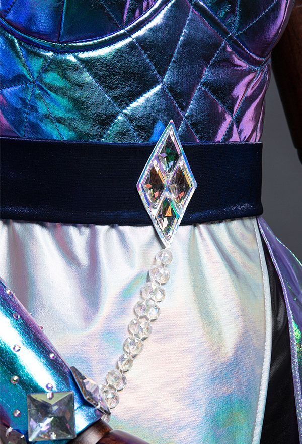 Ahri Halloween Women Blue Shiny Reflective Leather Cosplay Costume Ahri Halloween Women Blue Shiny Reflective Leather Cosplay Costume
