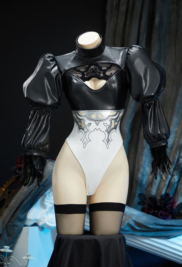 Cosplay Costume Set PU Bodysuit with Gloves and Eye Patch Cosplay Costume Set PU Bodysuit with Gloves and Eye Patch