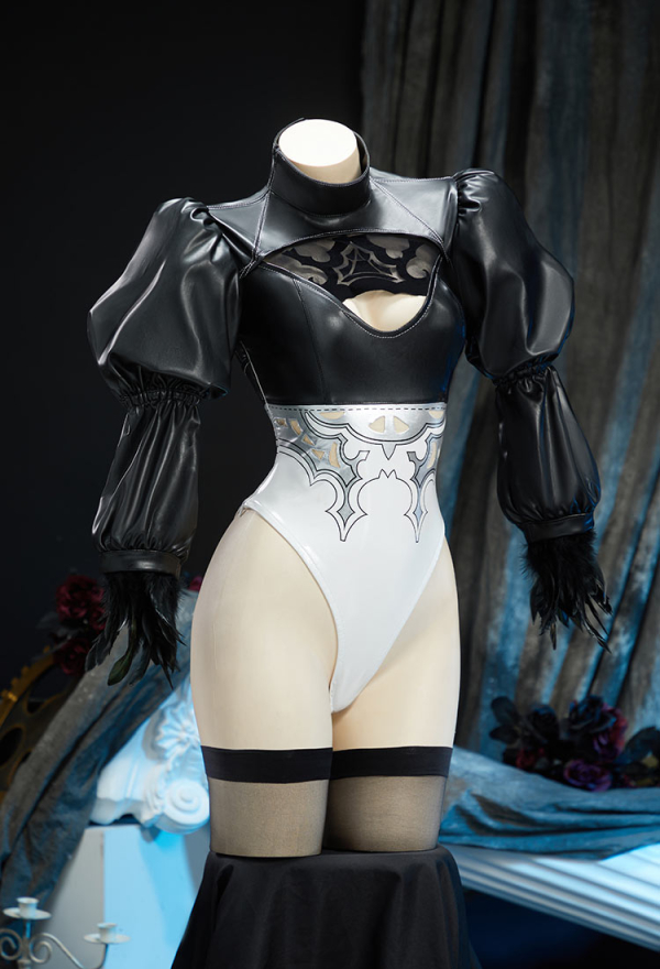 Cosplay Costume Set PU Bodysuit with Gloves and Eye Patch Cosplay Costume Set PU Bodysuit with Gloves and Eye Patch