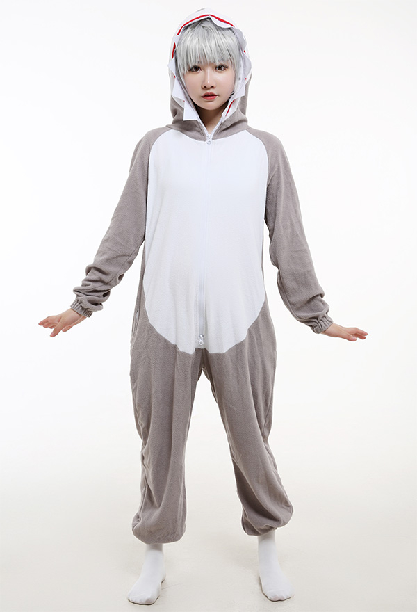 Animal Cartoon Shark Onesie Pajamas Cute Style Polar Fleece Long Sleeve Hooded Jumpsuit Christmas Costume Animal Cartoon Shark Onesie Pajamas Cute Style Polar Fleece Long Sleeve Hooded Jumpsuit Christmas Costume