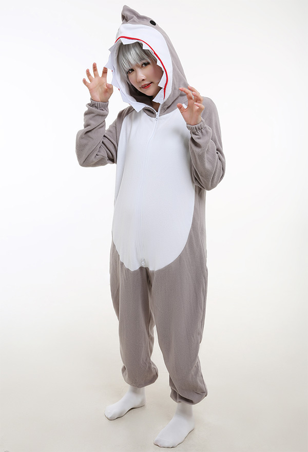 Animal Cartoon Shark Onesie Pajamas Cute Style Polar Fleece Long Sleeve Hooded Jumpsuit Christmas Costume Animal Cartoon Shark Onesie Pajamas Cute Style Polar Fleece Long Sleeve Hooded Jumpsuit Christmas Costume