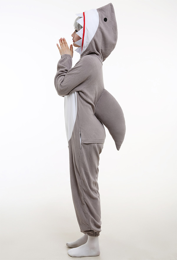 Animal Cartoon Shark Onesie Pajamas Cute Style Polar Fleece Long Sleeve Hooded Jumpsuit Christmas Costume Animal Cartoon Shark Onesie Pajamas Cute Style Polar Fleece Long Sleeve Hooded Jumpsuit Christmas Costume