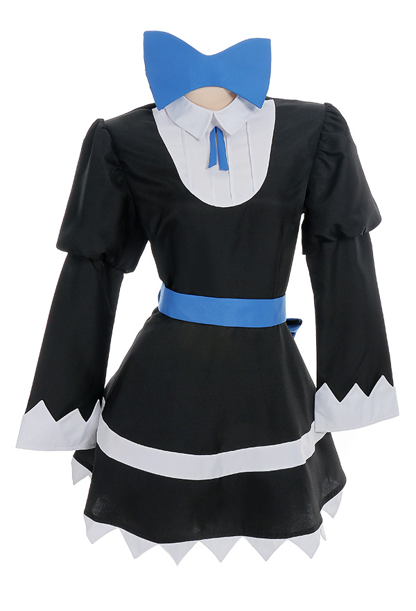 Gothic Lolita Maid Dress Dark Style Lantern Sleeves Triangle Hem Dress Halloween Costume
