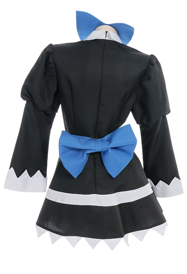 Gothic Lolita Maid Dress Dark Style Lantern Sleeves Triangle Hem Dress Halloween Costume