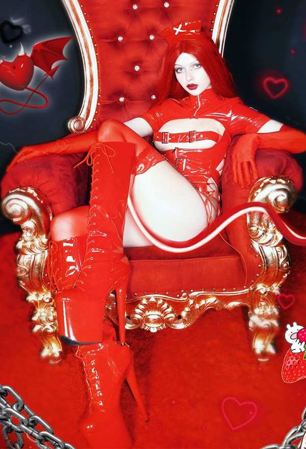 Ur Medi-sin Women Sexy Nurse Uniform Shiny Leather Buckle-up Open Chest Lingerie Ur Medi-sin Women Sexy Nurse Uniform Shiny Leather Buckle-up Open Chest Lingerie