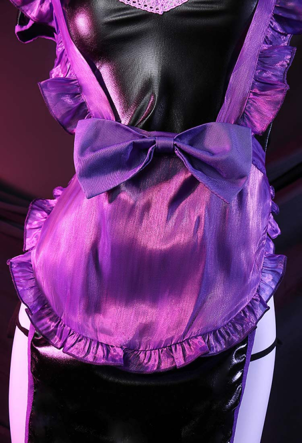Call me Baby Women Gothic Sexy Cheongsam Style Black Purple Heart-Shaped Cutout Lingerie Dress Call me Baby Women Gothic Sexy Cheongsam Style Black Purple Heart-Shaped Cutout Lingerie Dress