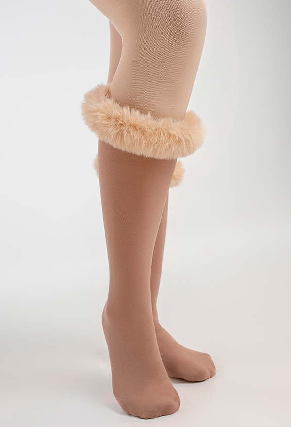 Sexy Brown Plush Fluffy Hooded Deep V Sexy Romper with Belt and Tail