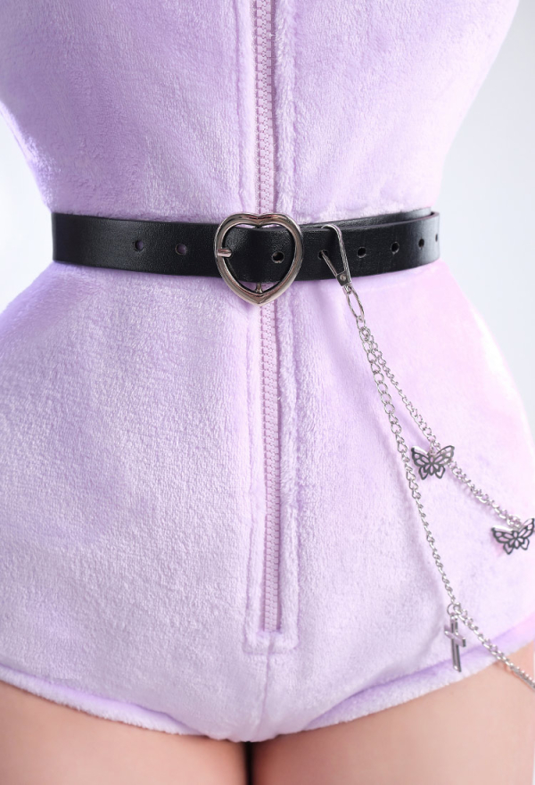 Moon Fox Purple Sexy Romper Plush Hooded and Socks with Tail Belt and Socks Moon Fox Purple Sexy Romper Plush Hooded and Socks with Tail Belt and Socks