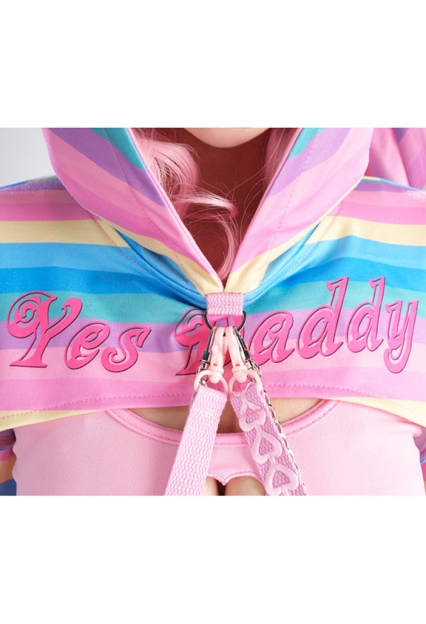 Rainbow Baby Rainbow Bunny Ear Long Sleeve Top and Vest Panty Sexy Lingerie Set with Fishnet Stockings and Chains Rainbow Baby Rainbow Bunny Ear Long Sleeve Top and Vest Panty Sexy Lingerie Set with Fishnet Stockings and Chains