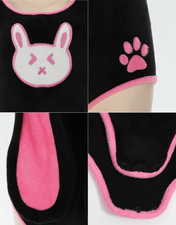 Cute Bunny Style Bodysuit Bunny Hat Romper Soft Homewear Onesie Pajamas Cute Bunny Style Bodysuit Bunny Hat Romper Soft Homewear Onesie Pajamas