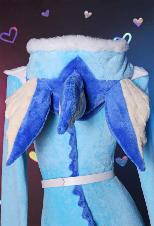 Cute Monster Fluffy Bodycon Romper Sexy Lingerie Blue Furry Hooded Bodysuit Jumpsuit Homewear with Tail Belt and Stockings Cute Monster Fluffy Bodycon Romper Sexy Lingerie Blue Furry Hooded Bodysuit Jumpsuit Homewear with Tail Belt and Stockings