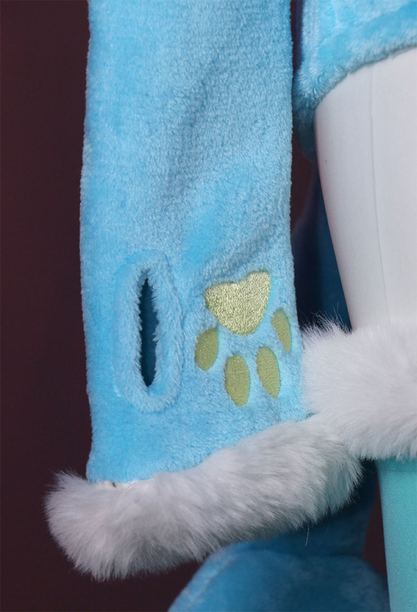 Cute Monster Fluffy Bodycon Romper Sexy Lingerie Blue Furry Hooded Bodysuit Jumpsuit Homewear with Tail Belt and Stockings Cute Monster Fluffy Bodycon Romper Sexy Lingerie Blue Furry Hooded Bodysuit Jumpsuit Homewear with Tail Belt and Stockings