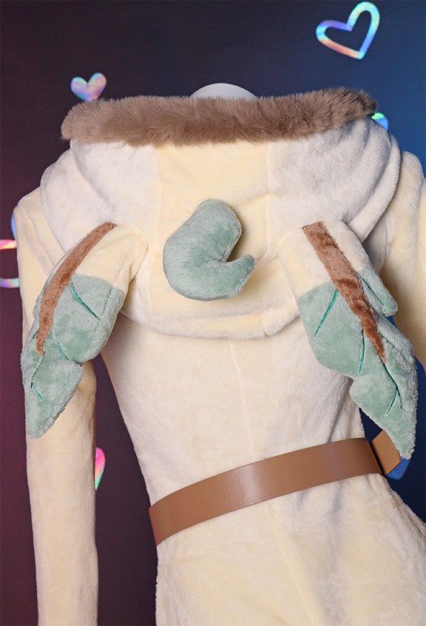 Cute Monster Fluffy Bodycon Romper Sexy Lingerie Yellow Furry Hooded Bodysuit Jumpsuit Homewear with Tail Belt and Stockings Cute Monster Fluffy Bodycon Romper Sexy Lingerie Yellow Furry Hooded Bodysuit Jumpsuit Homewear with Tail Belt and Stockings