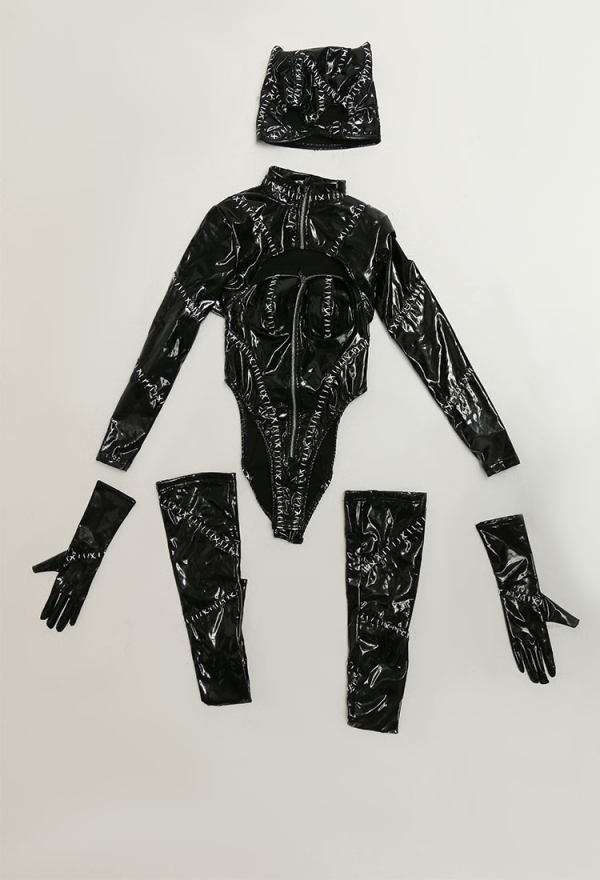 Cat Style Women Sexy Lingerie Bodysuit and Gloves with Leg Covers and Mask Cat Style Women Sexy Lingerie Bodysuit and Gloves with Leg Covers and Mask