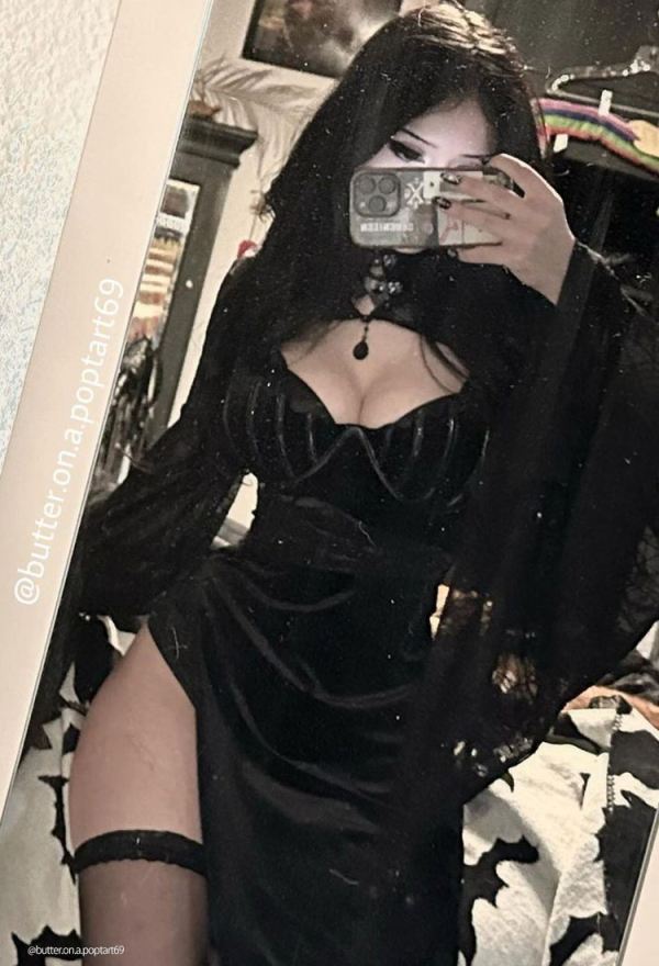 SPELL ON YOU Gothic Horror Witch Halloween Dress Black Mesh Spider Web Design Flared Sleeves Dress