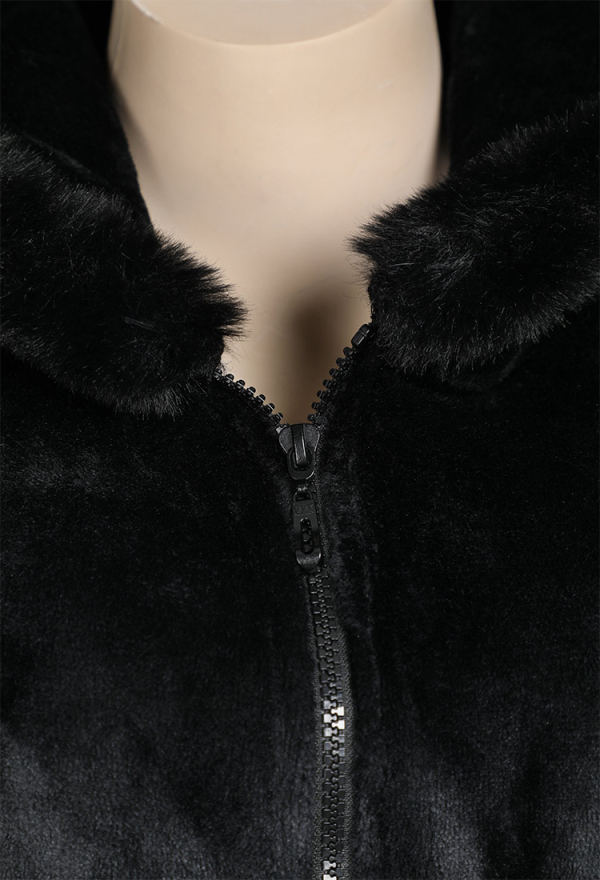Killing Demon Gothic Hooded Loungewear Black Demon Style Bodysuit with Stockings