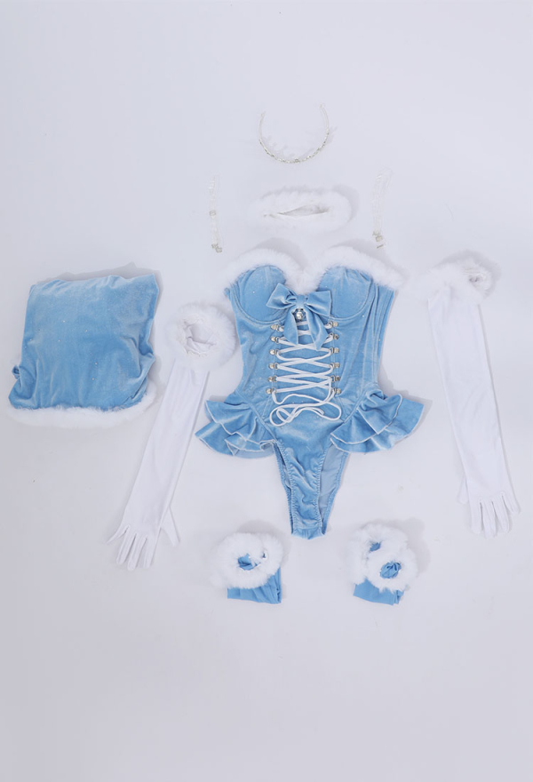 Queen Cosplay Costume Halloween Christmas Bodysuit Cape Set with Crown Cloak Gloves Stockings Queen Cosplay Costume Halloween Christmas Bodysuit Cape Set with Crown Cloak Gloves Stockings