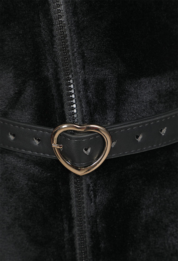 Moon Cat Sexy Lingerie Bodysuit Black Plush Hooded Romper with Belt and Tail Moon Cat Sexy Lingerie Bodysuit Black Plush Hooded Romper with Belt and Tail