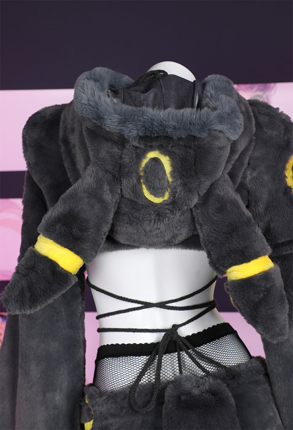 Moonlight Fox Dark Furry Paw Sexy Lingerie Kawaii Plush Homewear Paw Gloves Hoodie Top and Bra Bottoms with Stockings Moonlight Fox Dark Furry Paw Sexy Lingerie Kawaii Plush Homewear Paw Gloves Hoodie Top and Bra Bottoms with Stockings