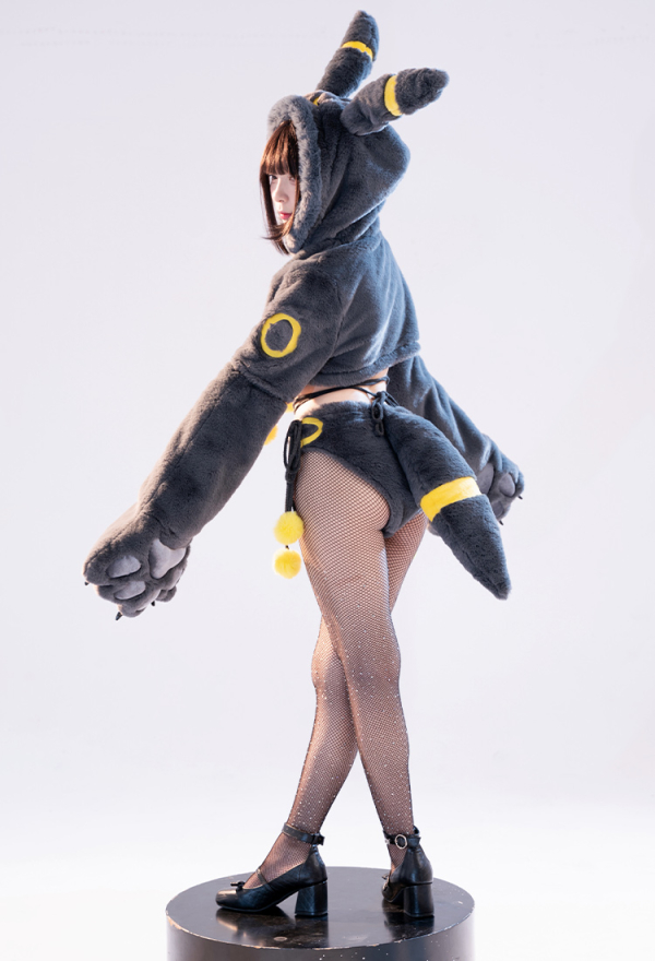 Moonlight Fox Dark Furry Paw Sexy Lingerie Kawaii Plush Homewear Paw Gloves Hoodie Top and Bra Bottoms with Stockings Moonlight Fox Dark Furry Paw Sexy Lingerie Kawaii Plush Homewear Paw Gloves Hoodie Top and Bra Bottoms with Stockings