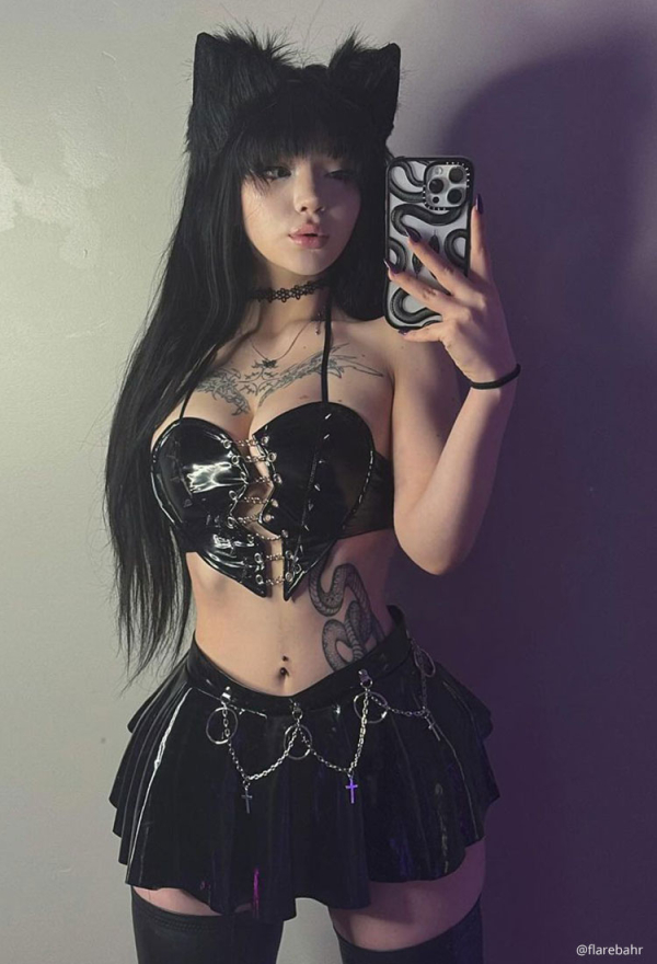 Broken Heart Remedy Gothic Lingerie Set Black Sexy Halter and Skirt Set Broken Heart Remedy Gothic Lingerie Set Black Sexy Halter and Skirt Set