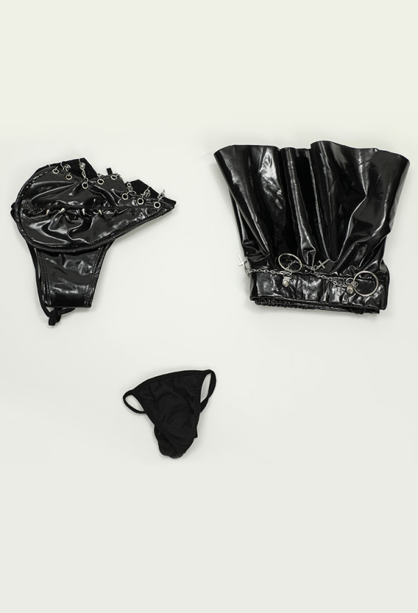 Broken Heart Remedy Gothic Lingerie Set Black Sexy Halter and Skirt Set Broken Heart Remedy Gothic Lingerie Set Black Sexy Halter and Skirt Set