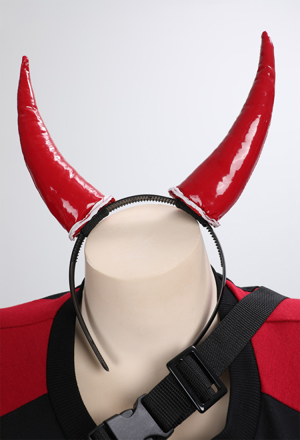 MIDNIGHT DEVIL Gothic Biker Style Set Long Sleeves Bodysuit Suit with Skirt Waist Bag Headband MIDNIGHT DEVIL Gothic Biker Style Set Long Sleeves Bodysuit Suit with Skirt Waist Bag Headband