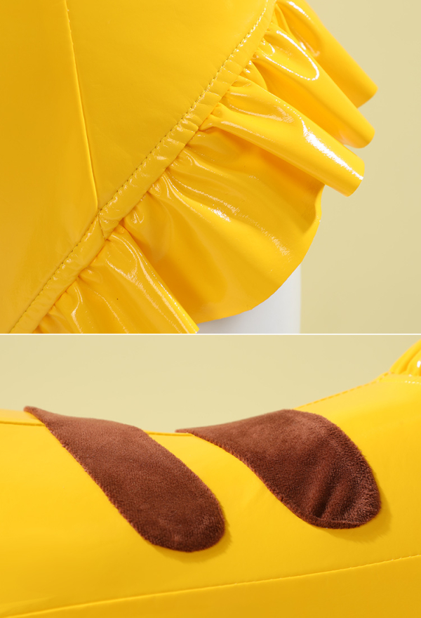 Bunny Girl Sexy Lingerie Set Yellow Bodysuit and Headband with Tail Stockings