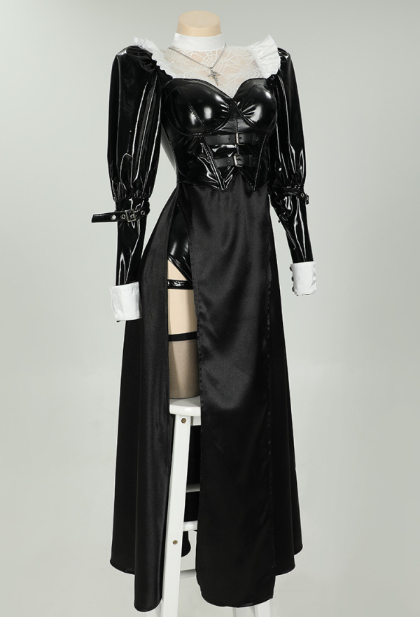 HOLY LOVE Gothic Dark Style Nun Costume Set Black and White Lingerie Set HOLY LOVE Gothic Dark Style Nun Costume Set Black and White Lingerie Set