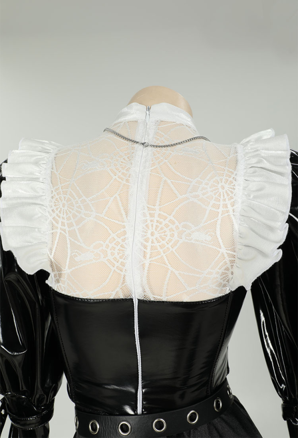 HOLY LOVE Gothic Dark Style Nun Costume Set Black and White Lingerie Set HOLY LOVE Gothic Dark Style Nun Costume Set Black and White Lingerie Set