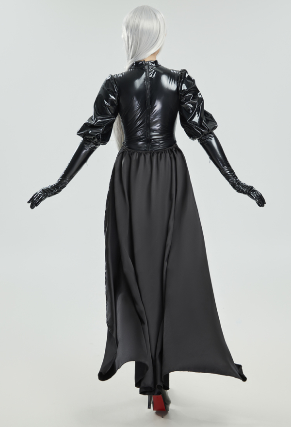 Gothic Style Jumpsuit Black One-Piece Jumpsuit and Skirt with Leg Ring Gothic Style Jumpsuit Black One-Piece Jumpsuit and Skirt with Leg Ring