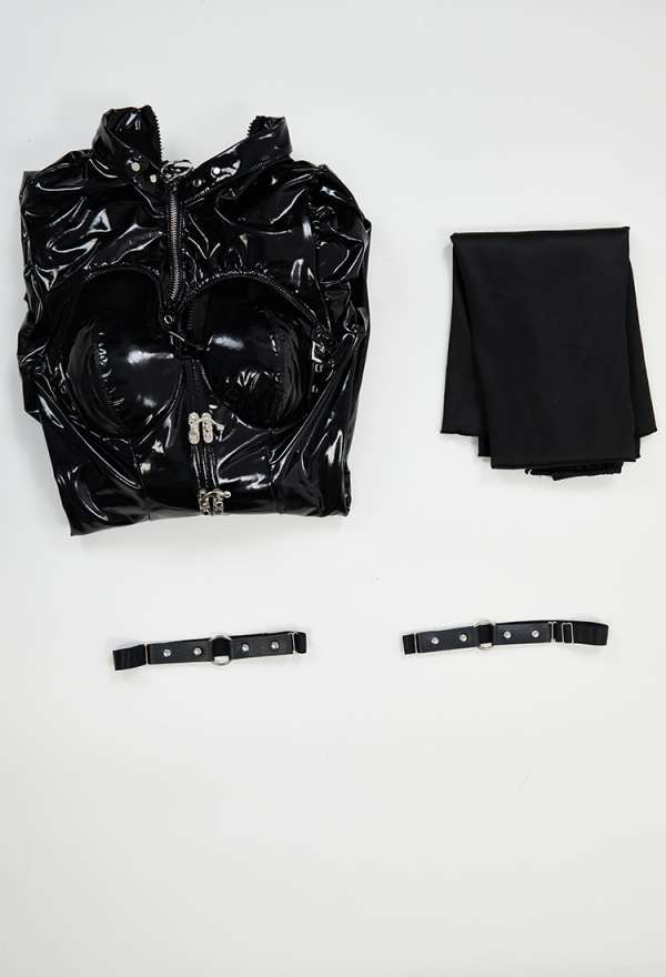 Gothic Style Jumpsuit Black One-Piece Jumpsuit and Skirt with Leg Ring Gothic Style Jumpsuit Black One-Piece Jumpsuit and Skirt with Leg Ring