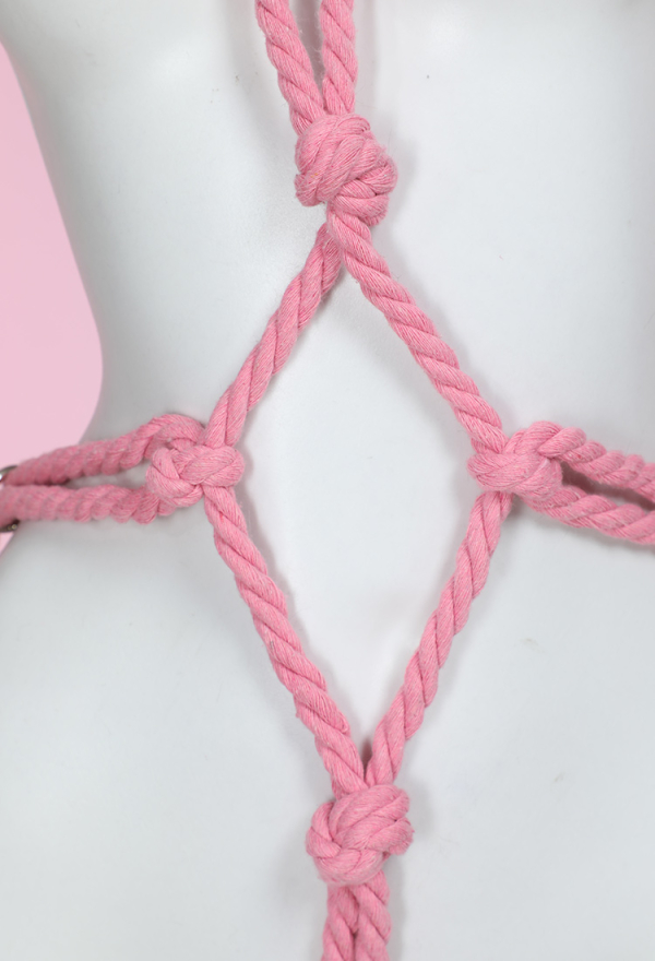 Sexy Lingerie Accessory Pink Rope Body Chain Bandage Accessory