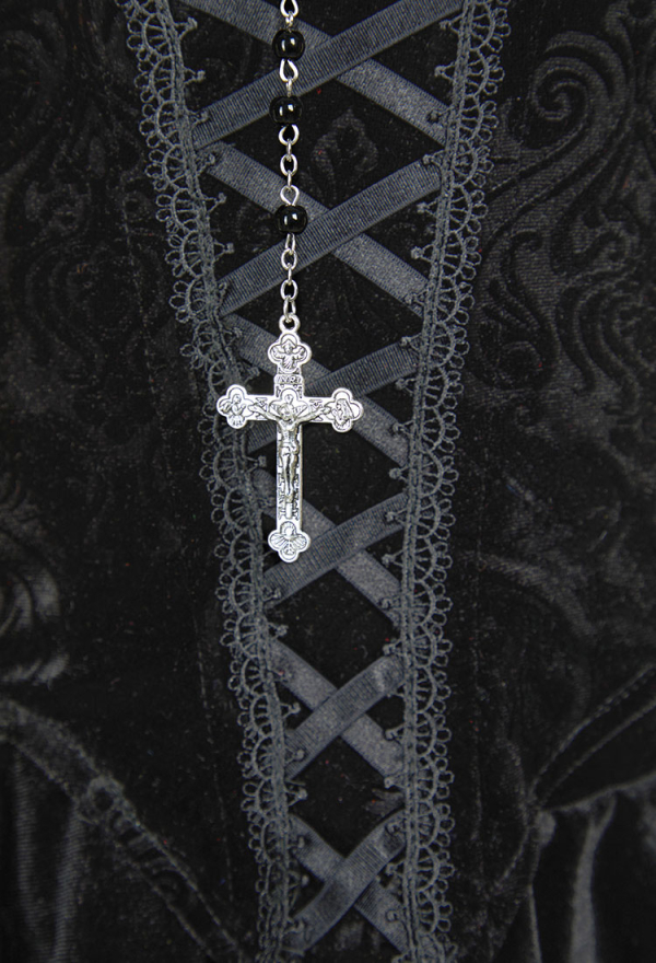 Bewitched Grace Gothic Camisole and Skirt Set Black Lace-up Sexy Style Top and Skirt with Net Stockings and Sleeves Bewitched Grace Gothic Camisole and Skirt Set Black Lace-up Sexy Style Top and Skirt with Net Stockings and Sleeves
