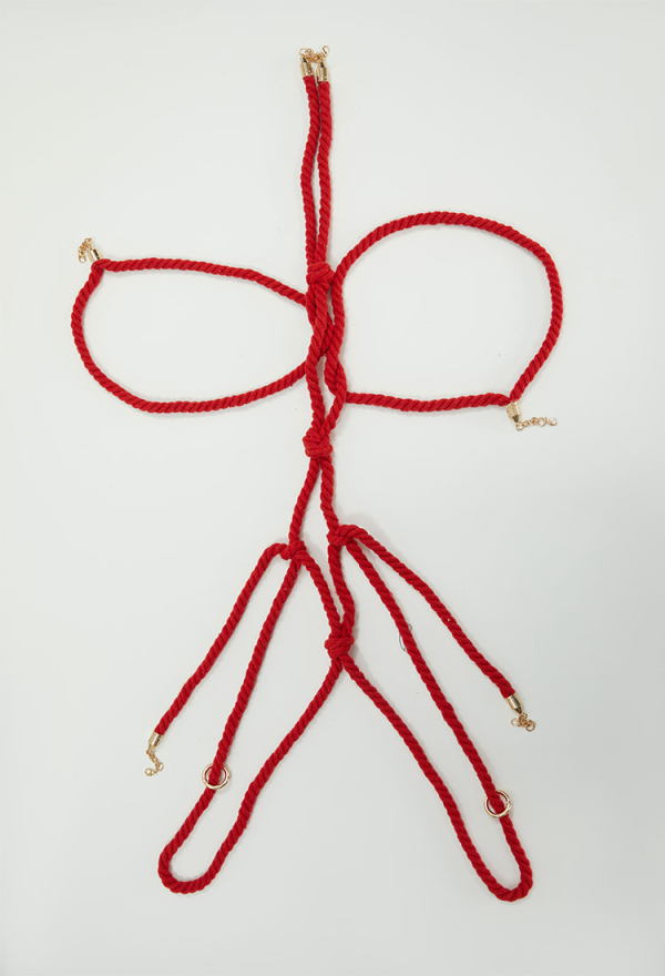 Sexy Lingerie Accessory Red Rope Body Chain Bondage Accessory